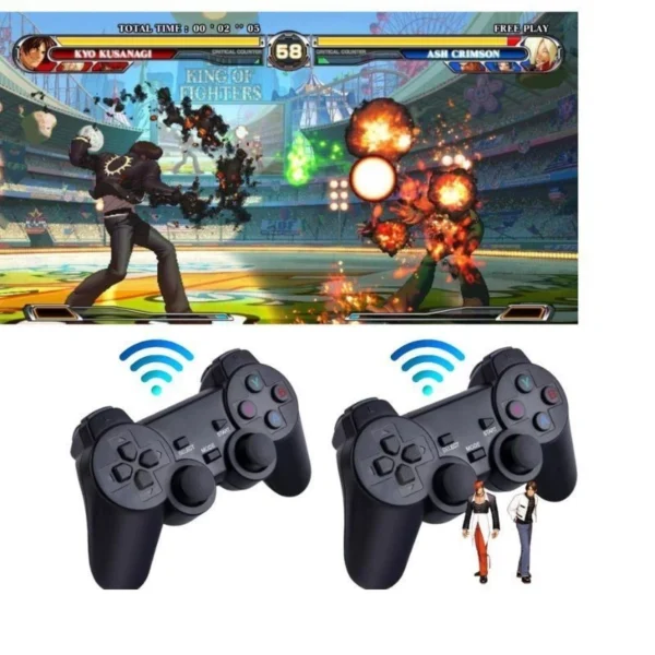 Video game Stick 4K Com 20000 Jogos 64gb 2 Controles Sem Fio Console Portatil Jogos Retro Video Game - Imagem 8