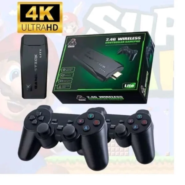 Video game Stick 4K Com 20000 Jogos 64gb 2 Controles Sem Fio Console Portatil Jogos Retro Video Game - Imagem 6