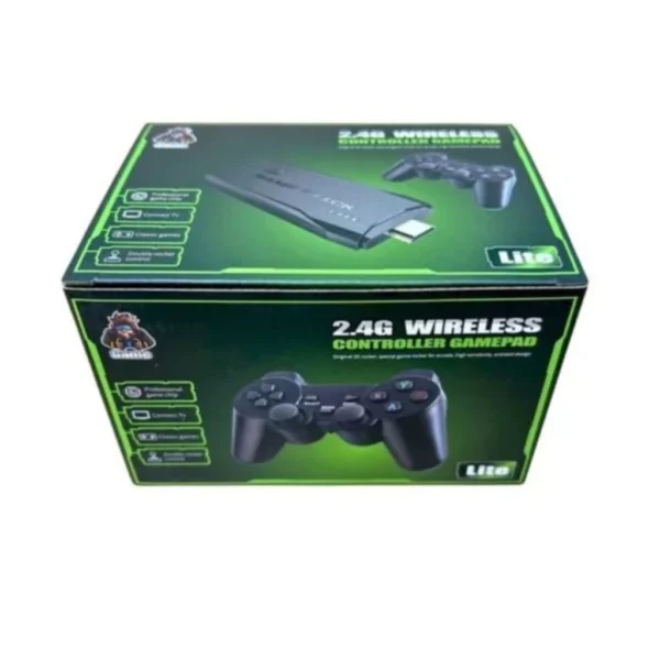 Video game Stick 4K Com 20000 Jogos 64gb 2 Controles Sem Fio Console Portatil Jogos Retro Video Game - Imagem 4