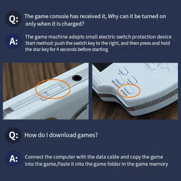 Videogame Portátil Retrogame Console Máquina De Jogos Arcade Player Para Emulador Clássico Mini Caixa De Mão X6 4.3 TV - Imagem 9